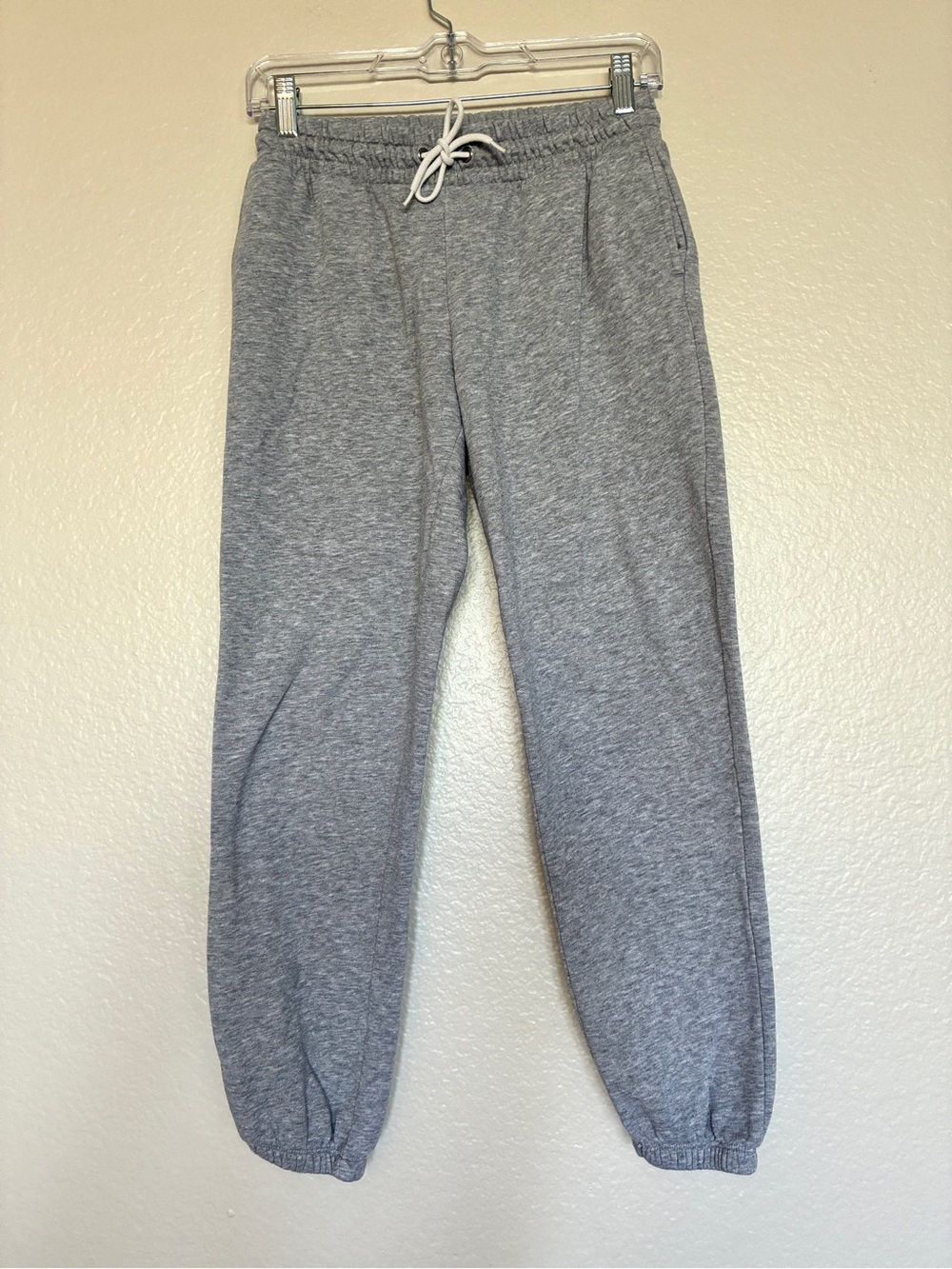 Old Navy Heather Gray Fleece Jogger Sweatpants Drawstring Waist Size XS Comfy